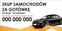 BANER z projektem 200x100 cm SKUP AUT ZA GOTÓWKĘ