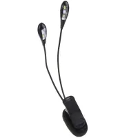 Lampka z klipsem led biurkowa szkolna elastyczna do czytania podwójna