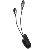 Lampka z klipsem led biurkowa szkolna elastyczna do czytania podwójna