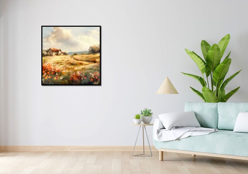 Plakat 80x80cm Sielski Domek zdjęcie 4