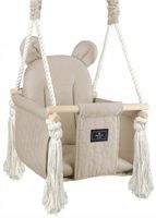 Huśtawka MIŚ - oryginalna beżowa huśtawka NATILU do domu i ogrodu VELVET