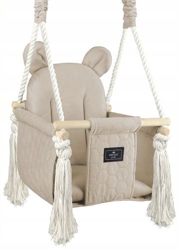 Huśtawka MIŚ - oryginalna beżowa huśtawka NATILU do domu i ogrodu VELVET na Arena.pl