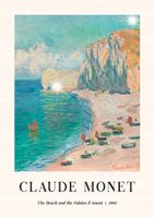 Plakat 84,1x59,4 A1 Claude Monet plaża klif morze art sztuka BOHO 30 WZORÓW