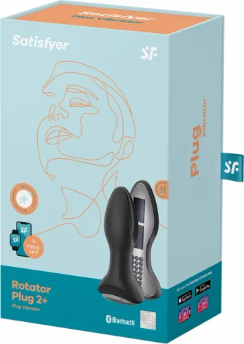 satisfyer rotator plug 2+ - wibrująca wtyczka z funkcją rotacji bluetooth na Arena.pl