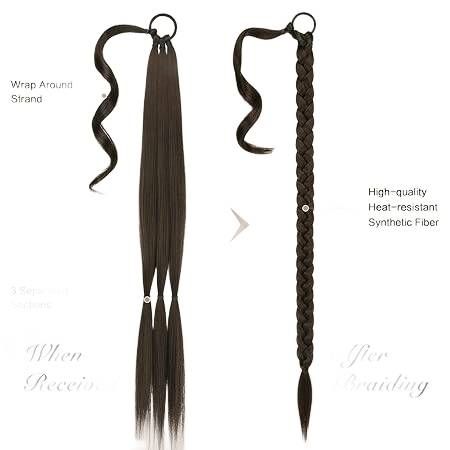 Feshfen syntetyczne doczepy przedłużki do włosów PT138 brąz na Arena.pl