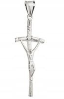 Srebrny Wisiorek Krzyżyk Papieski z Jezusem pr 925