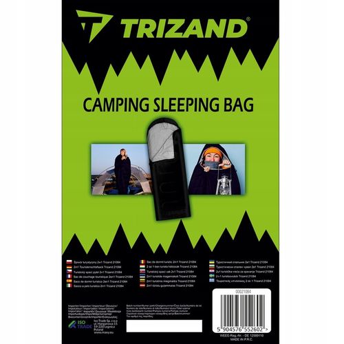 Śpiwór Turystyczny z Kapturem Ciepły Mumia Kołdra 2w1 Lekki + Pokrowiec XXL na Arena.pl