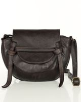 Marco Mazzini Torebka listonoszka skórzana saddle bag brąz caffe