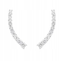 Srebrne kolczyki nausznice z okrągłymi cyrkoniami