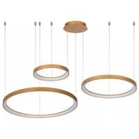 Wisząca lampa złota Vidal pierścienie LED 120W 2700K do salonu