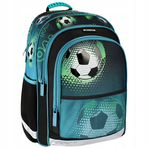PLECAK SZKOLNY TORNISTER FOOTBALL PIŁKA NOŻNA DLA CHŁOPCA KLASA 1-3 PIÓRNIK na Arena.pl