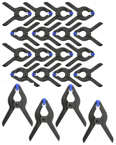 Zestaw ścisków sprężynowych 22 ściski 18x65mm 4x90mm modelarskie na Arena.pl