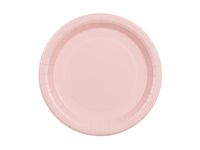 Talerzyki papierowe Basic jasne różowe, 23 cm 6 szt.