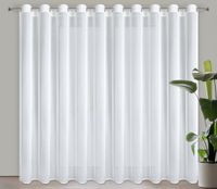 Firana gotowa na przelotkach TINA 350x270 biała w subtelny wzorek