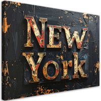 Obraz do salonu biura loftu, Napis Nowy Jork Typografia 30x20