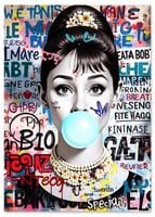 Plakat cyfrowy do wydruku audrey hepburn balon