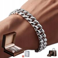 PEŁNA Bransoletka Srebrna Męska SREBRO 925 Diamentowana WŁOSKA Pancerka 6mm