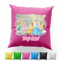 POSZEWKA Z NADRUKIEM BAWEŁNIANA 40x40CM - KSIĘŻNICZKI PRINCESS BAJKA