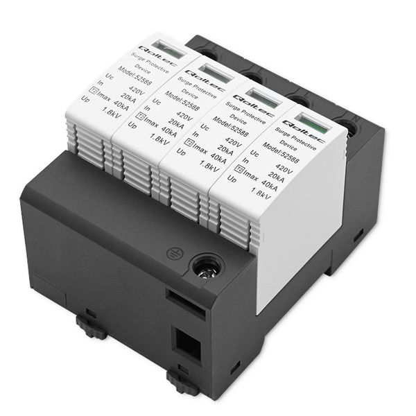 Qoltec Ogranicznik ochronnik przepięć AC 4P 420V T2 B+C zdjęcie 5