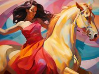 Plakat 100x75cm Taniec na Wietrznym Koniu