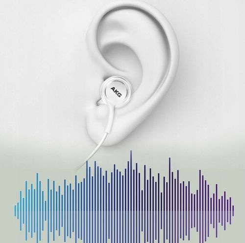 Słuchawki przewodowe dokanałowe Samsung AKG Type-C BIAŁE, mega BASS na Arena.pl