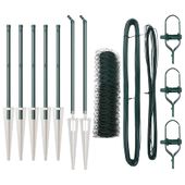 Ogrodzenie z słupkami Zielony 0.6 x 10 m Stal pokryta PCV