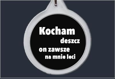 Brelok do kluczy Kocham deszcz zdjęcie 1