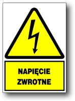 ZEO/A-11 znak pcv elektryczny NAPIĘCIE ZWROTNE