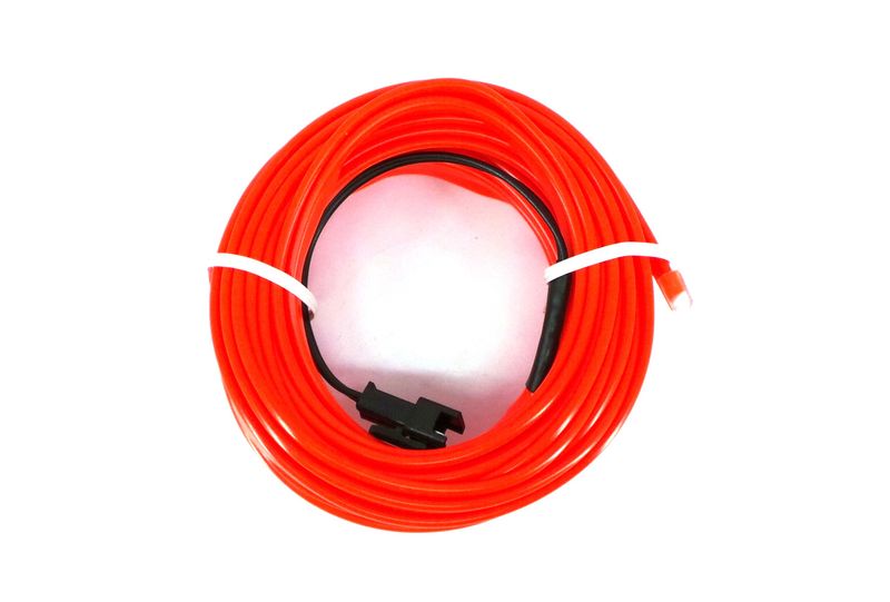 Światłowód EL WIRE Ambient Taśma LED 2m 12V Czerwony zdjęcie 1