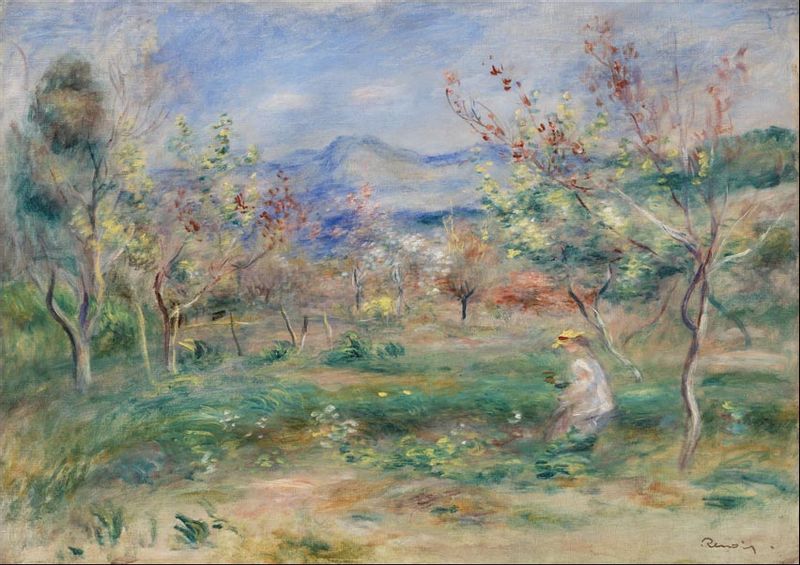 Landscape, Pierre-Auguste Renoir - plakat 100x70 cm zdjęcie 1