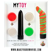 mytoy vibrator kit orange & green - zestaw kreatywny, silikonowy, 13,3 cm