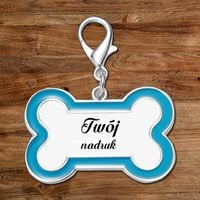 Identyfikator dla psa z Twoim nadrukiem - niebieska kość