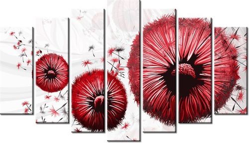 80CM 140CM OBRAZ 7 ELEM CZERWONE DMUCHAWCE ŚCIENNY na Arena.pl