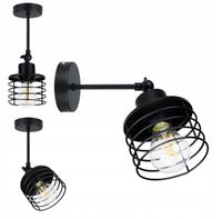 LAMPA KINKIET ŚCIENNY ruchomy loft drut SPRĘŻYNA 1