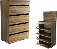 KOMODA Szafka na buty półka 60 dąb wotan 60cm mat