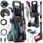 MYJKA CIŚNIENIOWA MOCNA POMPA METALOWA 2400W PRO TURBO DYSZA 180 BAR ZESTAW