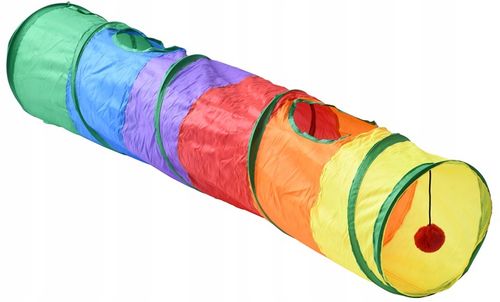 ZABAWKA TUNEL DLA KOTA SZELESZCZĄCY DŁUGI TUNEL DLA KOTA Z ZABAWKAMI XXL na Arena.pl