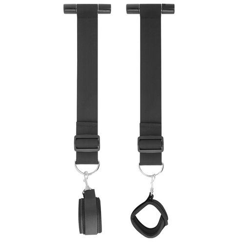 kajdanki na pasach do mocowania na drzwi. zapinane karabińczykiem. na Arena.pl