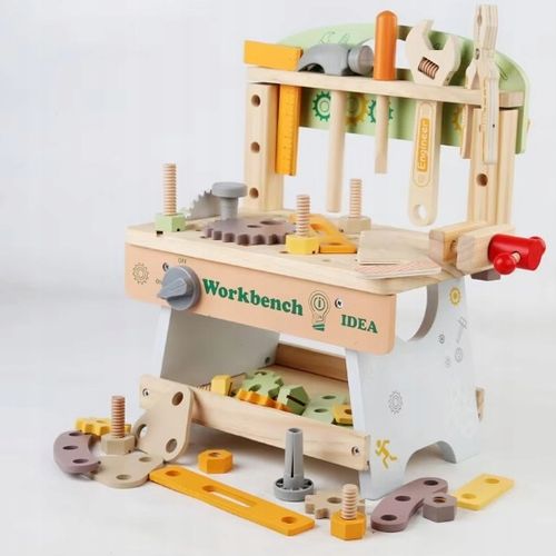 DREWNIANY Warsztat DLA CHŁOPCA Majsterkowicz budowniczy ZESTAW (W070) na Arena.pl
