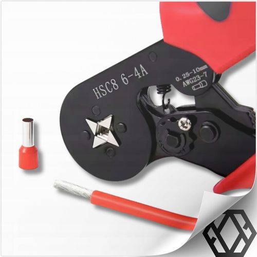 ZACISKARKA PRASKA DO KONEKTORÓW KOŃCÓWEK KABLI TULEJEK 0.25-10mm² na Arena.pl