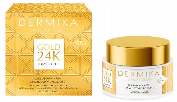 DERMIKA krem GOLD 24 Stymulator Młodości 55+ 50ml zdjęcie 1
