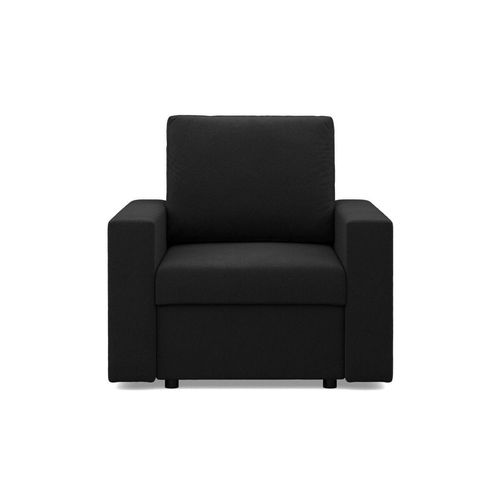 Fotel wypoczynkowy, prosty, BLOM, Mikrofaza, 83x92x85, czarny | TYLETEGOTU na Arena.pl