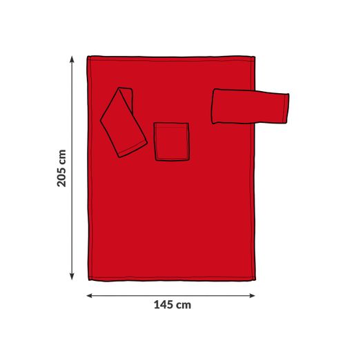 Kocyko-szlafrok - Czerwony na Arena.pl
