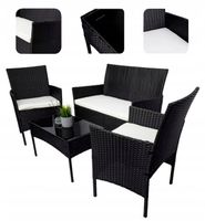 ZESTAW MEBLI OGRODOWYCH WYPOCZYNKOWY TECHNORATTAN SOFA FOTELE STOLIK KAWOWY