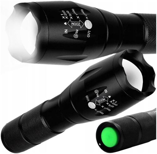 Mocna Latarka TAKTYCZNA LED Policyjna dioda ZOOM NA BIWAK SZPERACZ MEGA na Arena.pl