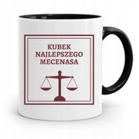 Kubek Czarny Dla Prawnika Mecenasa Pan Mecenas Z Nadrukiem Ze Zdjęciem