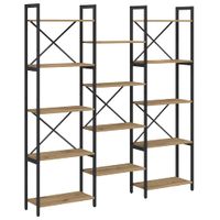 Półka na książki dąb artisan 156 x 25 x 167.5 cm