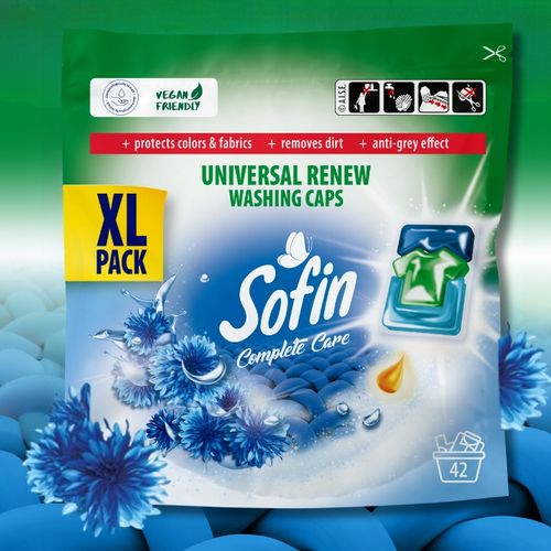 Sofin Kapsułki do Prania Białego i Jasnego Vegan Ochrona Kolorów XL 42szt na Arena.pl