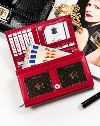 skórzany portfel damski z klapą - rovicky na Arena.pl