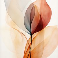 Plakat 20x20cm Eteryczne Liście